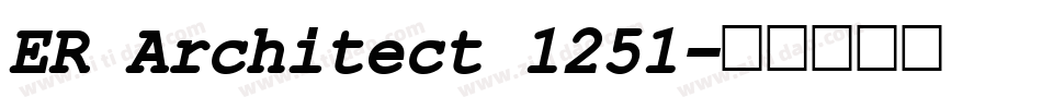 ER Architect 1251字体转换